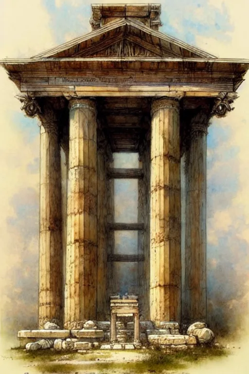 Image similar to (((((new roman temple . muted colors.))))) by Jean-Baptiste Monge !!!!!!!!!!!!!!!!!!!!!!!!!!!