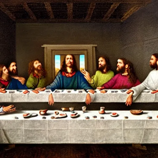 Prompt: Javier Milei in The Last Supper