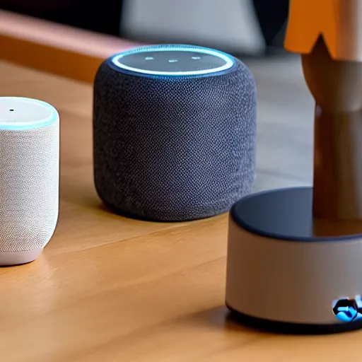 Image similar to Amazon Alexa arm wrestling Google Home