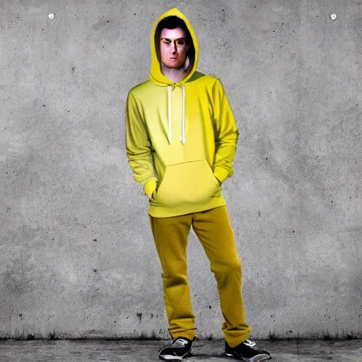 Image similar to a hoodie made from bananas, realistic photo