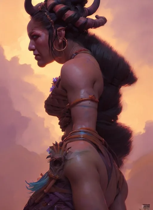 Prompt: side portrait, female troll shaman, gloomhaven, organic painting, hard edges, luminescent, octane render, by greg manchess, huang guangjian, gil elvgren, sachin teng, greg rutkowski, jesper ejsing, rhads, ilya kuvshinov, cushart krenz