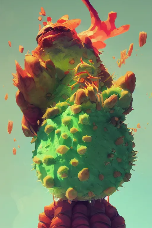 Image similar to 3 d render creature animal sushi cristal eye roots cactus elemental flush of force nature micro world fluo, art gta 5 cover, official fanart behance hd artstation by jesper ejsing, by rhads, makoto shinkai and lois van baarle, ilya kuvshinov, ossdraws