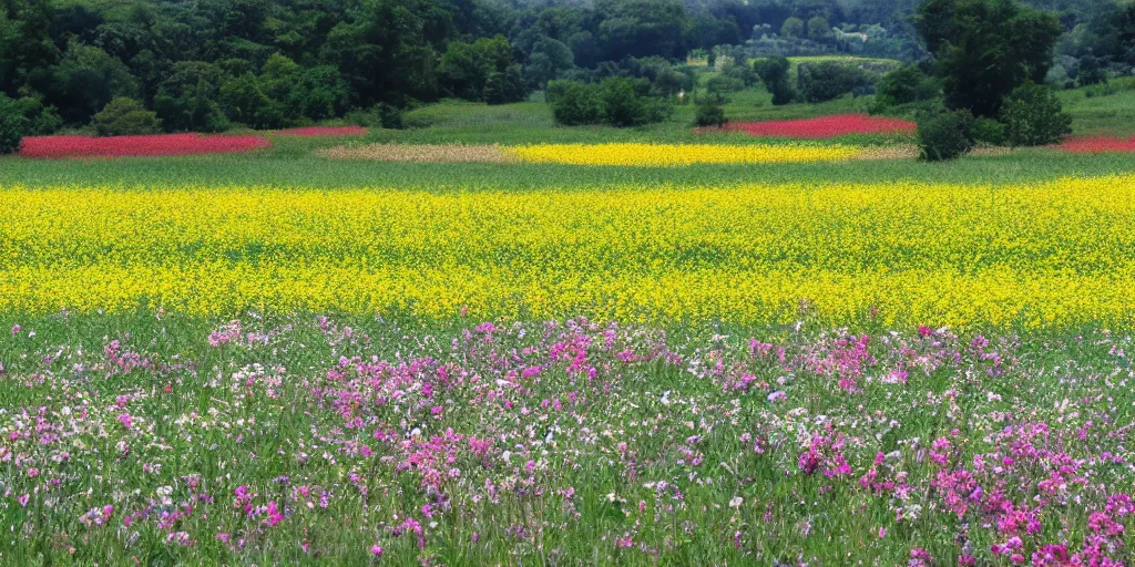 Prompt: flowering field