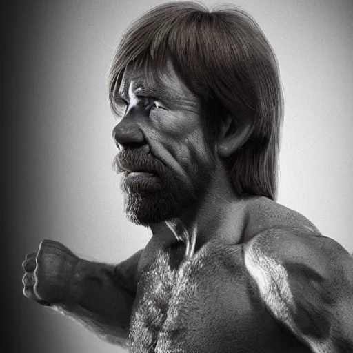 Image similar to a high detail, fully body shot of Chuck Norris wearing a tutu, tutu render, cgsociety, photorealism