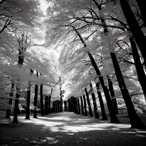 Prompt: trees in infrared