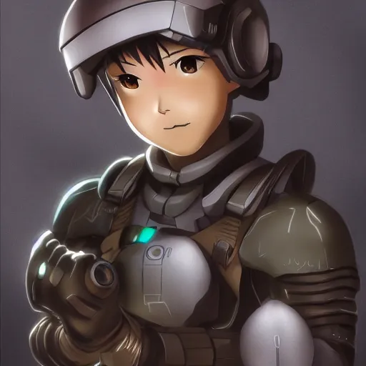 Image similar to portrait of clone advanced recon commando, anime fantasy illustration by tomoyuki yamasaki, kyoto studio, madhouse, ufotable, comixwave films, trending on artstation