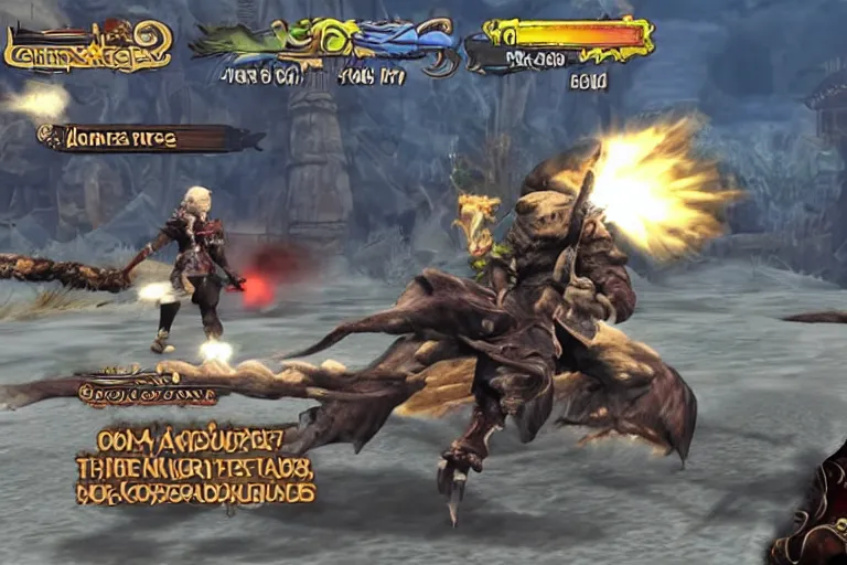 Prompt: joe biden monster hunter screenshot, switch axe