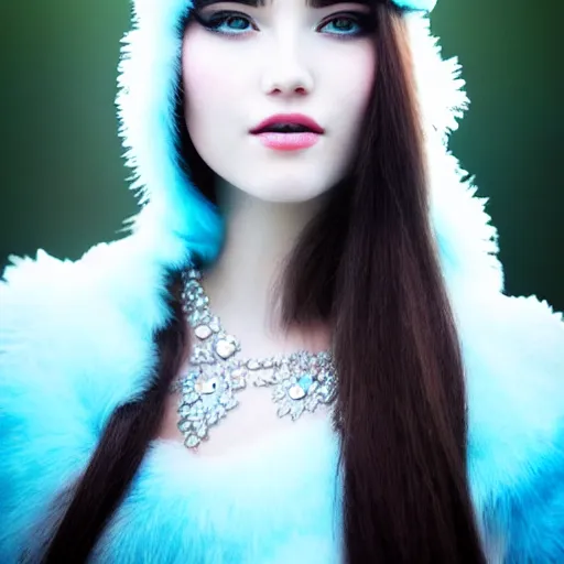 Image similar to photo of a real-life very beautiful! ice queen