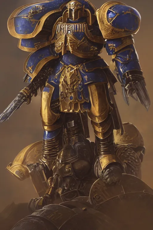 Image similar to armor portrait heros warhammer 4 0 k horus heresy fanart - the primarchs emperor by johannes helgeson animated with vfx concept artist & illustrator global illumination ray tracing hdr fanart arstation zbrush central hardmesh 8 k octane renderer comics stylized