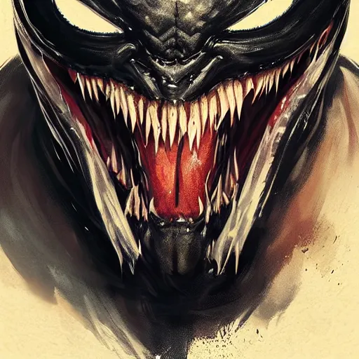 Prompt: a well designed portrait of Venom , detailed, realistic, sketch style, Artstation,Greg Rutkowski, 8K resolution.