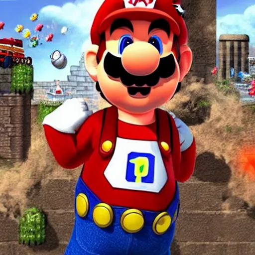 Image similar to Trevor philips as super mario