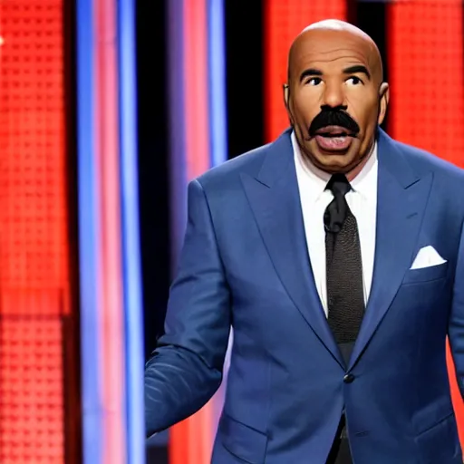 Image similar to steve harvey hosting jeopardy