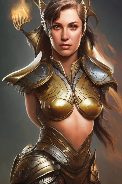 Image similar to amazon valkyrie athena, d & d, fantasy, portrait, highly detailed, headshot, digital painting, trending on artstation, concept art, sharp focus, illustration, art by artgerm and greg rutkowski and magali villeneuve