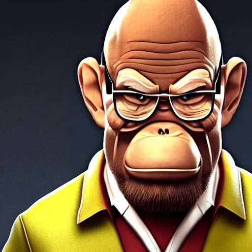 Prompt: donkey kong walter white, photorealistic