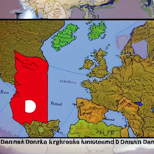 Image similar to the country of denmark placed inside a nutshell