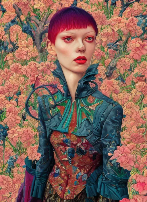 Image similar to vogue : : by martine johanna and simon stalenhag and chie yoshii and casey weldon and wlop : : ornate, dynamic, particulate, rich colors, intricate, elegant, highly detailed, centered, artstation, smooth, sharp focus, octane render, 3 d
