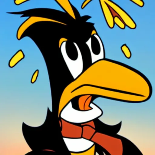 Prompt: Daffy Duck going insane