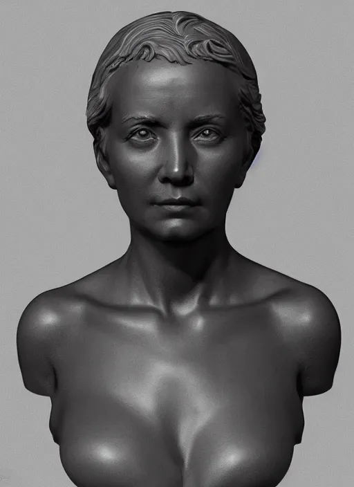 Image similar to 3D resin miniature sculpture by Jean-Baptiste Carpeaux, woman, prefect symmetrical face, academic art, realistic, 8K, Introduction factory photo, Product Introduction Photo, Hyperrealism. Subsurface scattering, raytracing, Octane Render, Zbrush, simple background