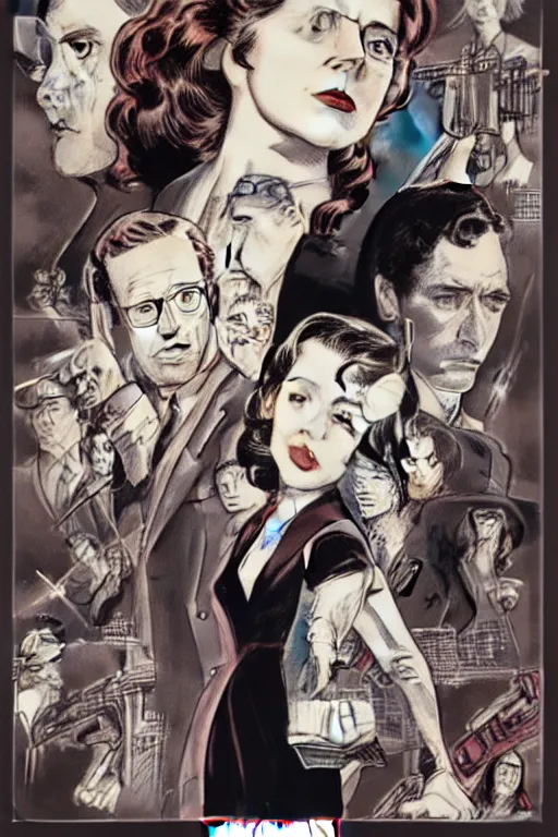 Image similar to Agent carter illustration concept art in the style of Amano, Yoshitaka