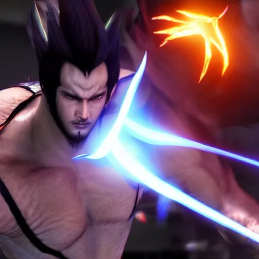 Image similar to close up of tekken light effects