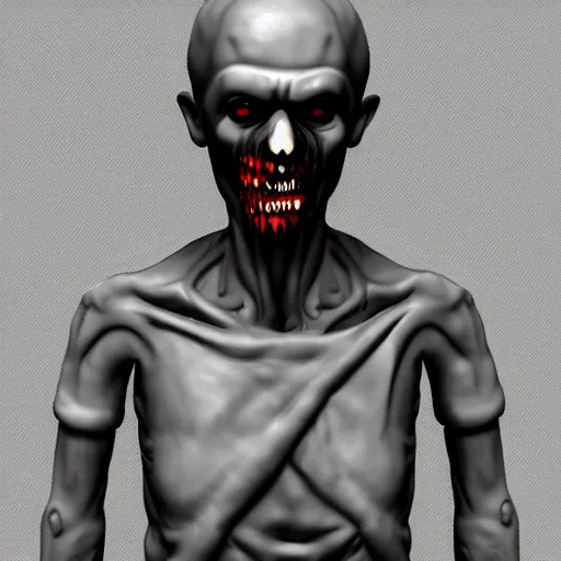 Image similar to nazi zombie, 3 d render, black background