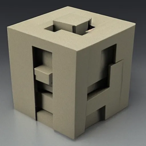 Prompt: a three dimensional representation of a four dimensional cube