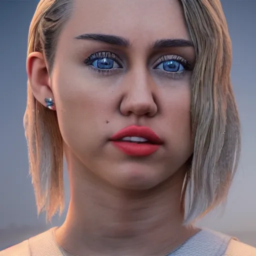 Image similar to hyperrealistic dslr film still of miley cyrus in interstellar stunning 8 k octane comprehensive 3 d render, inspired by istvan sandorfi & greg rutkowski & unreal engine, perfect symmetry, dim volumetric cinematic lighting, extremely hyper - detailed, extremely lifelike attributes & lifelike texture, intricate, masterpiece, artstation, stunning