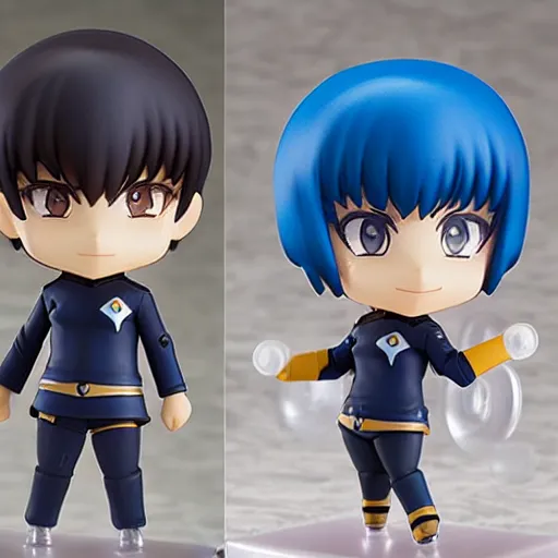 Image similar to an anime nendoroid of spock, detailed product photo