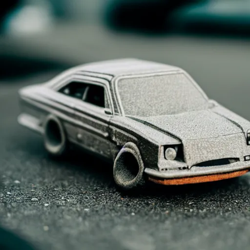 Prompt: photo of a car made of money Sigma 85mm f/1.2