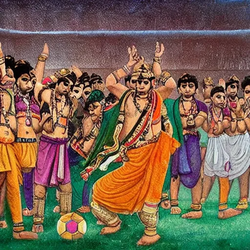 Image similar to a hindu epic about tottenham hotspur