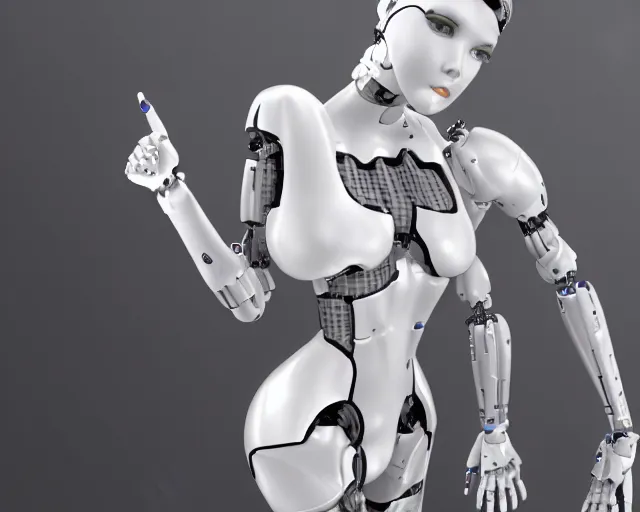 Image similar to jkhdj uidu uoiwoi seductive robot woman poaasp, hyper realistic render, horror, jumpscare, screamer, void, sadness, depression, loss of control