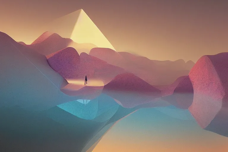 Image similar to a hd render of a dreamy landscape, by beeple and salvador dali