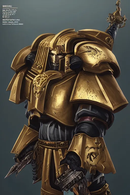 Image similar to armor portrait heros warhammer 4 0 k horus heresy fanart - the primarchs emperor by johannes helgeson animated with vfx concept artist & illustrator global illumination ray tracing hdr fanart arstation zbrush central hardmesh 8 k octane renderer comics stylized