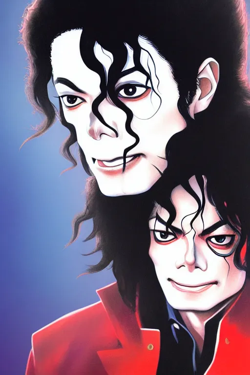 michael jackson, manga cover art, detailed color | Stable Diffusion