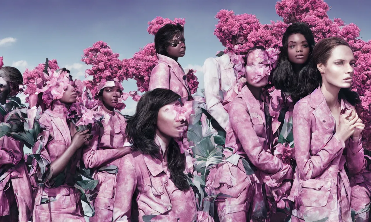 Image similar to portrait fragrance advertising campaign by richard mosse