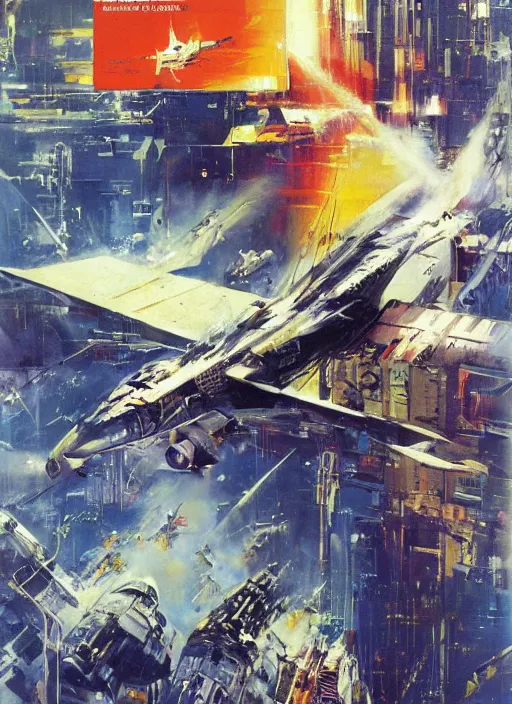 Image similar to masterpiece book cover illustration by the great famous sci - fi artist john berkey.