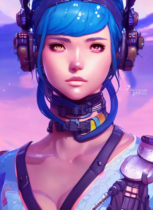 Image similar to Underwater Ocean Princess in apex legends as an anime character digital illustration portrait design by Ross Tran, artgerm detailed, soft lighting