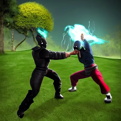 Image similar to mortal kombat golfing