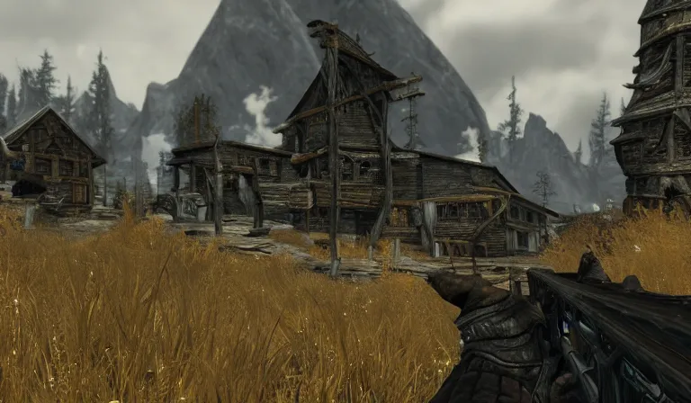 Prompt: a screenshot from skyrim 2 0 7 8