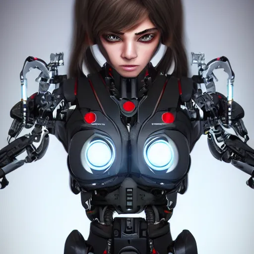 Image similar to beutiful girl cyborg, trending artstaition, unreal engine