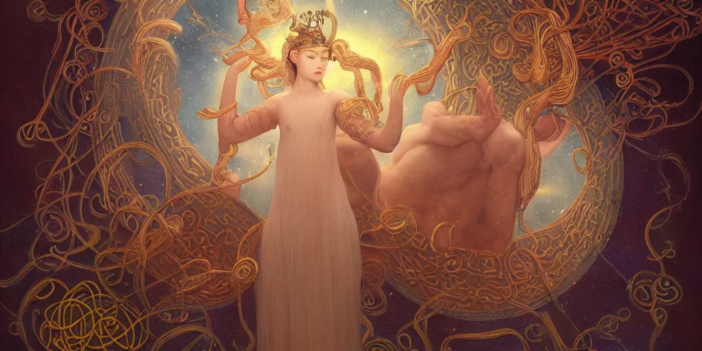 Prompt: a ultra - detailed beautiful painting major arcana the magician, sigils, runes, magical items, by hsiao ron cheng, ngai victo, nivanh chanthara jean delville wlop and dougherty patrick, trending on artstation, orb of agamento, light sparkles,, sky, sharp focus, soft light