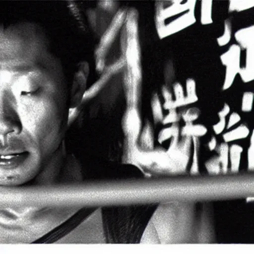 Prompt: film still from 鉄 男 tetsuo 2 body hammer 1 9 9 2 tsukamoto