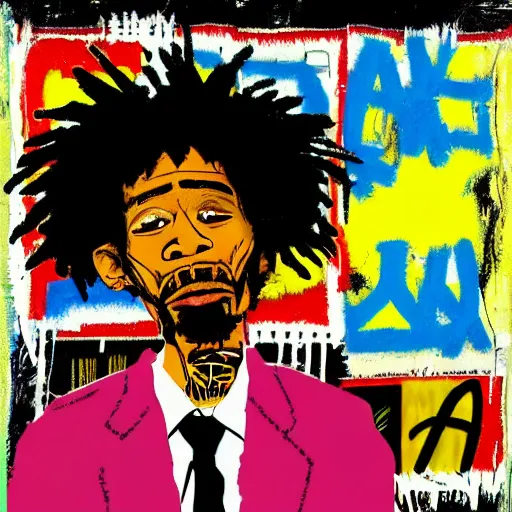 Image similar to sonny digital album cover basquiat style