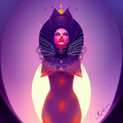 Image similar to Queen of the night, highly detailed, digital painting, artstation, concept art, smooth, sharp focus, illustration