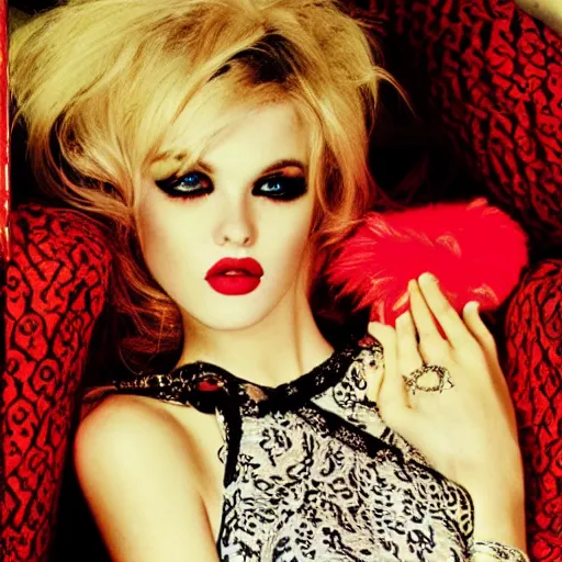 Image similar to georgous blonde girl by Ellen von Unwerth