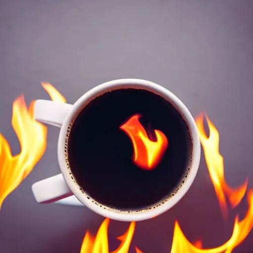 Image similar to cardboard coffee cup on fire