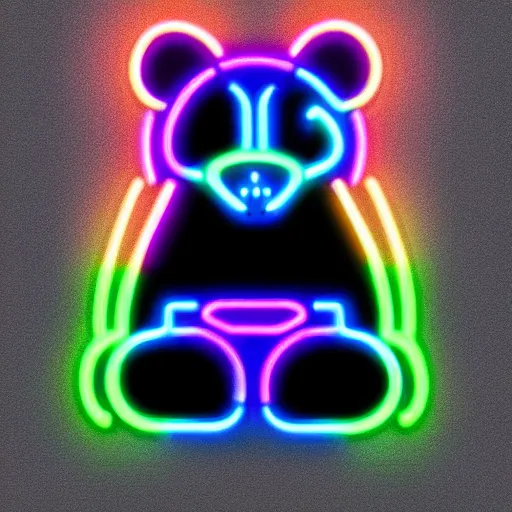 Image similar to cyberpunk hamster made of glowing rainbow neon lights, 8 k, hd, logo