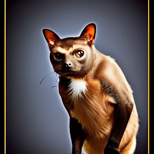 Image similar to a bat - cat - hybrid, animal photography