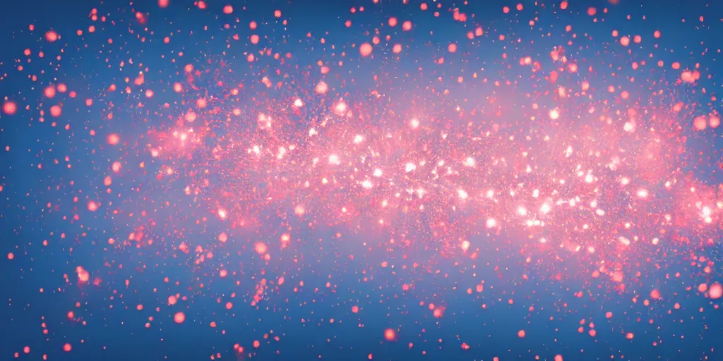 Image similar to cherry blossom in blue flames, fantasy particle effects, soft lights