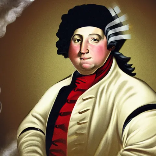 action photograph of a fat George Washington as a 1999 | Stable Diffusion